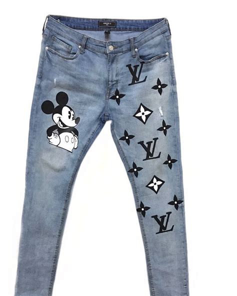 custom lv jeans|louis vuitton jeans for sale.